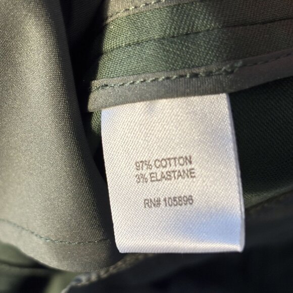 Worth New York Olive Green Dress Pants With White Piping Flat Front - Picture 9 of 12